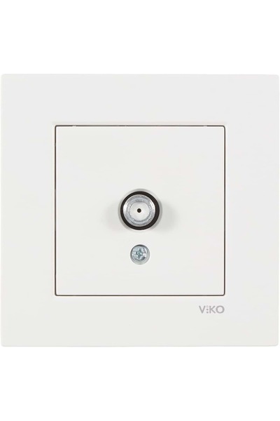VİKO Viko Karre Uydu Prizi F Konnektörlü Çerçeveli - Beyaz