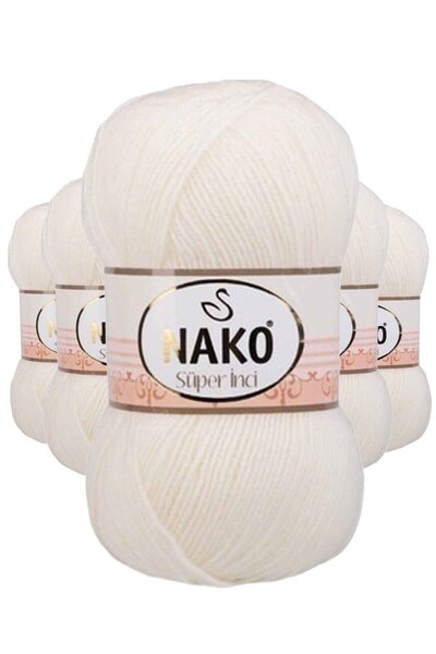 Mestore 5 قطع من خيوط الحياكة اليدوية سوبر بيرل 100 جرام إكرو 300