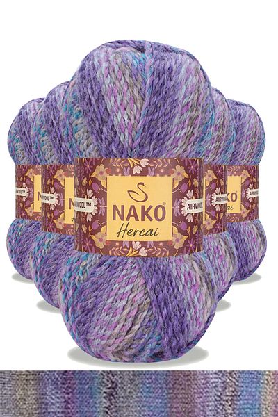 NAKO Hercai Ebruli 5 Pieces Cardigan Sweater - Beanie Hand Knitting Yarn Wool 28181