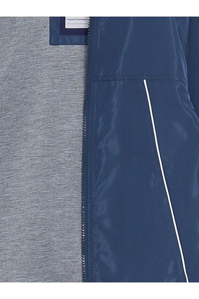 LC Waikiki Light Navy Blue Hooded Reflective Detailed Boy's Coat
