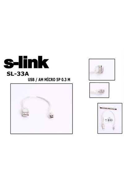 Universal S-Link Sl-33A 0.3m USB Am-Micro5P Cable