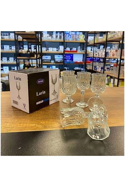 Angoravi 6-piece larin coffee side water glass transparent color royaleks-70682