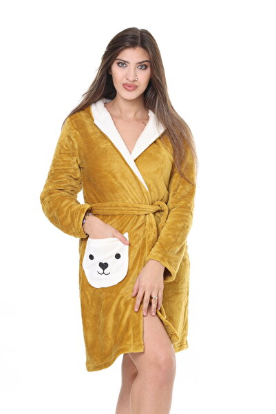 mervemoda Жіночий ультрам'який халат комфортний та обтягуючий