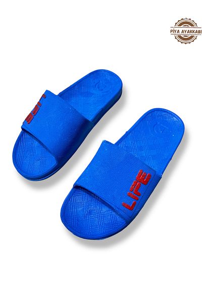 Sonimix Copy Men's Navy Blue Massage Sole Slippers - for Bathroom Balcony Beach
