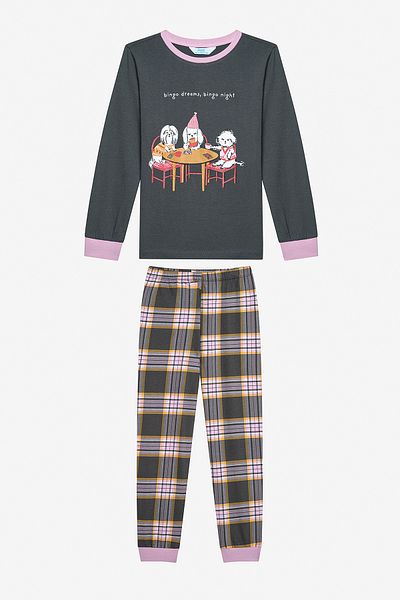 Penti Set mit 2 Bingo-Baumwollpyjamas für Mädchen – mehrfarbig
