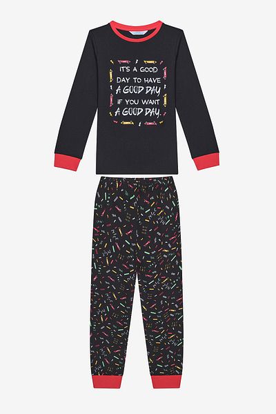 Penti Wake Up 2-teiliges mehrfarbiges Pyjama-Set für Jungen aus Baumwolle