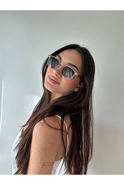 funeyes Erba Klasik Oval Köşeli Trend Model Unisex Güneş Gözlüğü Şeffaf Füme ...