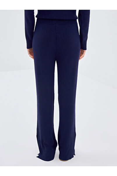 LC Waikiki Pantaloni de tricotaj pentru femei Indigo cu talie elastică