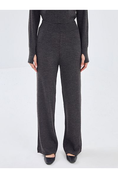 LC Waikiki Elastic Waist Textured Women's Knitwear Trousers