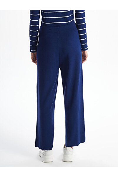 LC Waikiki LCWAIKIKI Classic Синій Штани з еластичним поясом і широкими штанинами Жіночі трикотажні штани