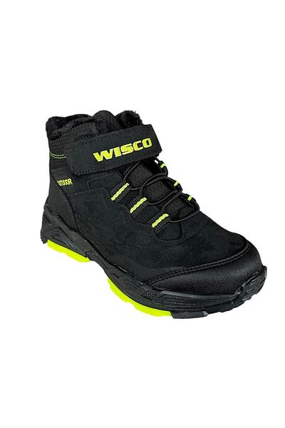 Liger Velcro Woolen Inside Cold Proof Outdoor Daily Παιδικές Μπότες ΜΑΥΡΟ - ΚΙΤΡΙΝΟ