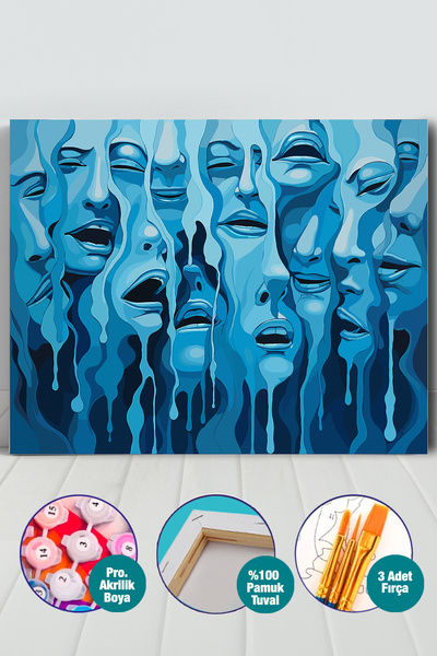 Picasso World Hobby Art Sayılarla Boyama Numaralı Tuval Seti Fırça Boya Dahil...