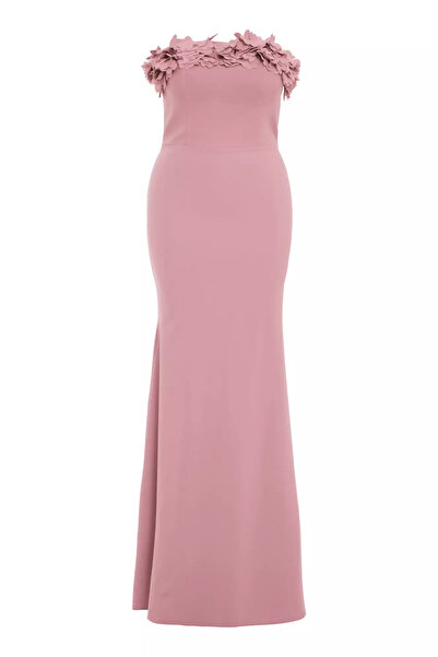 Keikei Plus Size Powder Crepe Dress