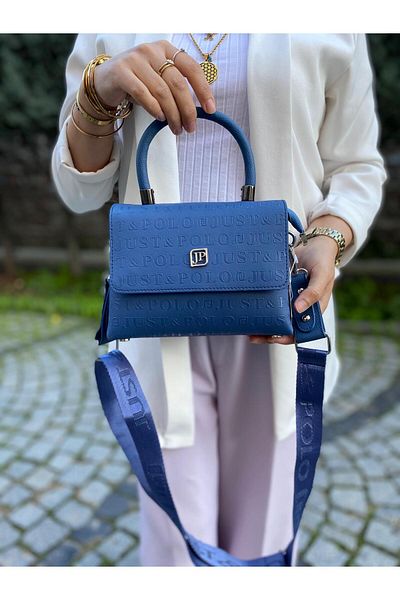 H&D COLLECTİON Geantă de mână și de umăr cu 3 compartimente dimensiune mini - Cu curea coloană 4105