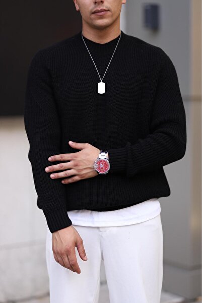 ASWEL 2025 YENİ SEZON BİSİKLET YAKA DESENLİ OVERSİZE SPECIAL DESİGN TRİKO KAZAK ASWTR101