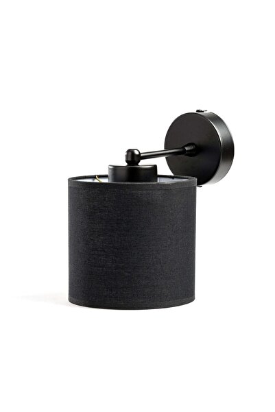 Tel Lighting Abajur Şapkalı Aplik Siyah