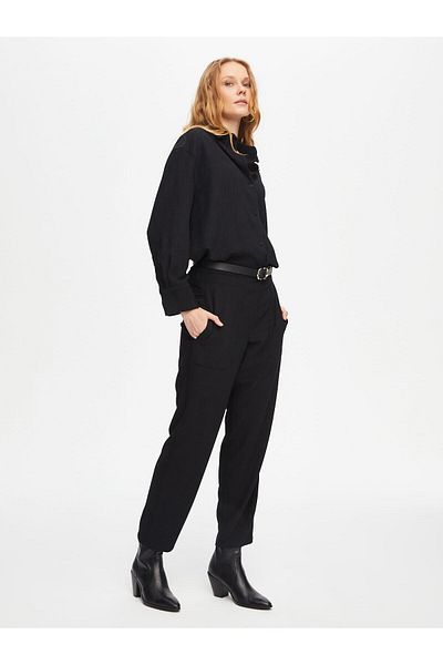 Faik Sönmez Self-Textured Comfort Fit Chenille Trousers 69490