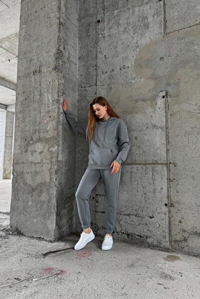 ASEDE Yumuşak Dokulu 3 İplik Şardonlu Lastikli Eşofman Takımı