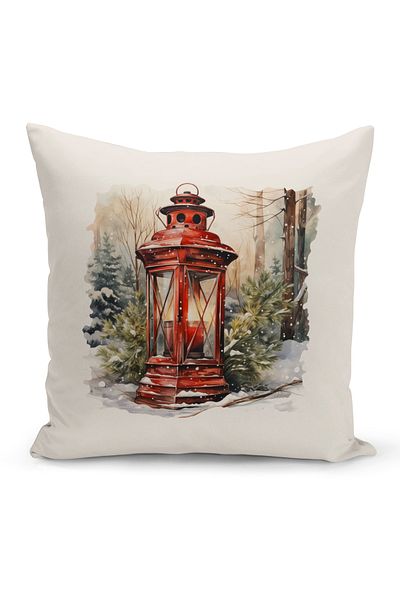 Bertille Home New Year Series Double Sided Digital Printed Throw Pillow Case (Christmas Christmas Cushion Cover)