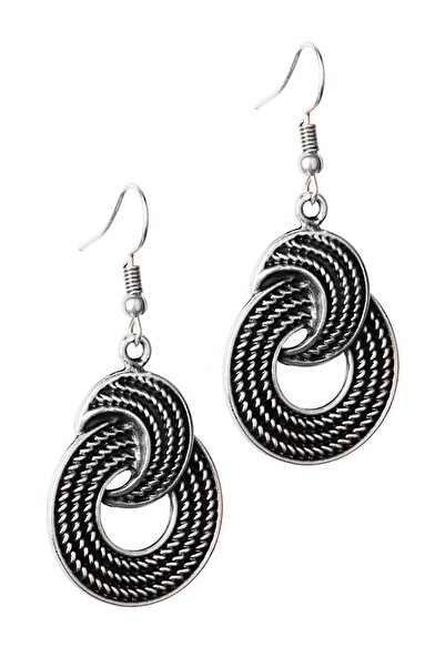 LABALABA Kadın Antik Gümüş Kaplama Sallantılı Model Hediye Küpe