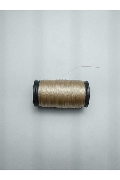 Eskişehir hobi sanat 0,2 mm 30 μέτρα κορδόνι χάντρες προσευχής σκούρο μπεζ χρώμα (πιο λεπτό κορδόνι χάντρες προσευχής)