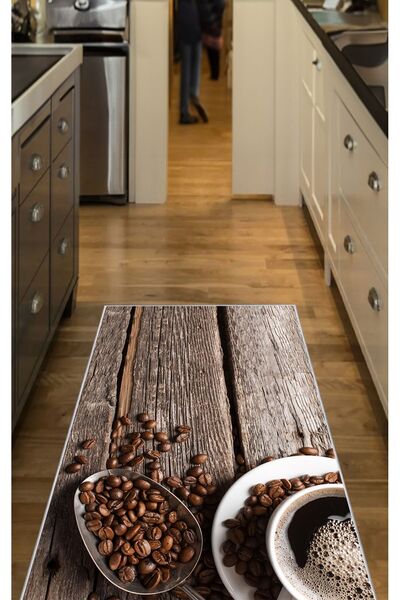 BigArts Home Dekoratif Modern Vintage Retro Tasarım Kaydırmaz Taban Kahve Mut...