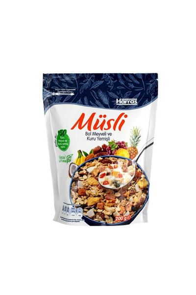Harras 200 Gr X 4 Pieces of Muesli with Plenty of Fruits and Dried Nuts