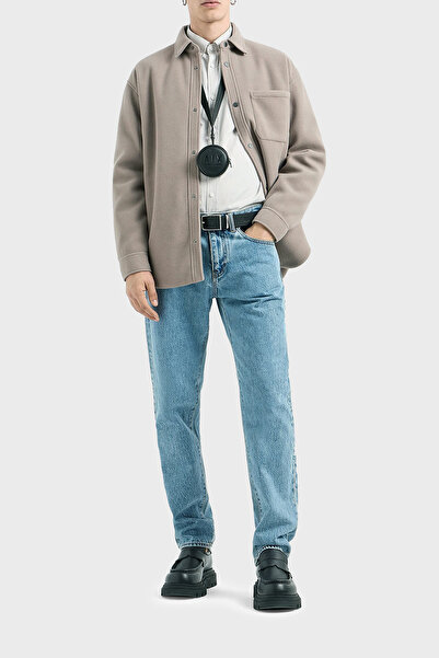 Armani Exchange Men's Shirt - Cotton, Logo, Loose Fit, Zn5Pz 17Ac