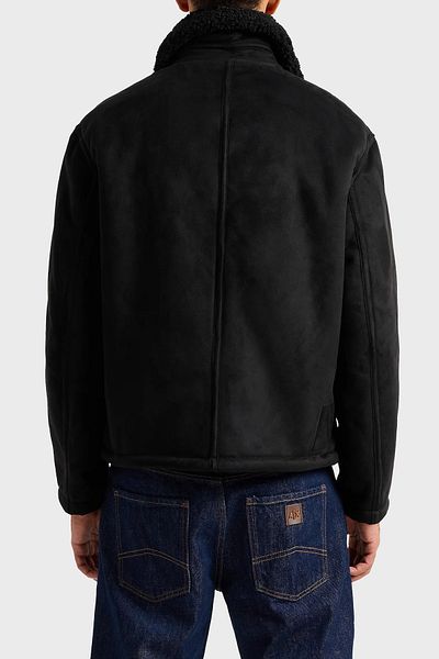 Armani Exchange Suede Logo Regular Fit Mono Collar Coat Men's Coat 6Dzb03 Ze1Fz 1200