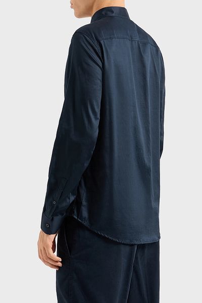 Armani Exchange Ανδρικό σατέν πουκάμισο - κανονική εφαρμογή, βαμβακερό, ZNZRZ 1510
