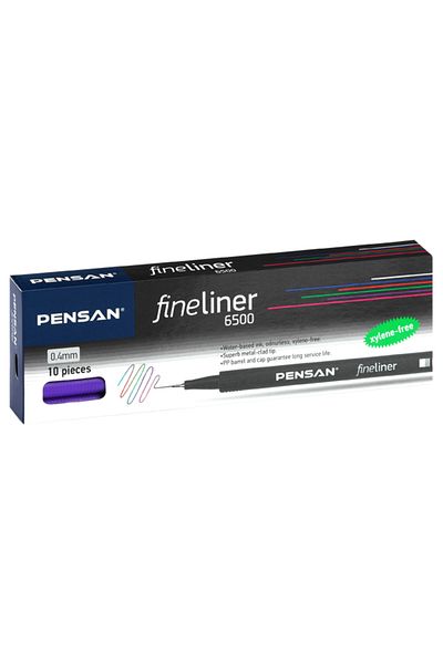 Pensan 0.4 mm Pink Fineliner Felt Tip Pen - 6500-10-Pkt