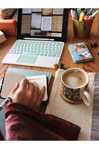 Nova Crafts مجموعة من 4 دفاتر ملاحظات صغيرة مطلية بالزهور / حامل ملاحظات