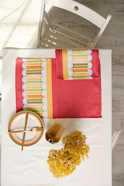 AYSHOME Ays Home 2-х частинний червоний сервіз з крапками