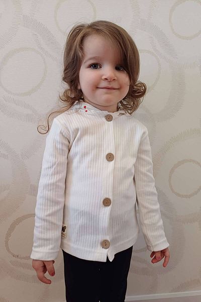 Peki Cotton Heart Hooded Baby and Kids Cardigan - Yilbasi Bayram 29 October 23 April 15207