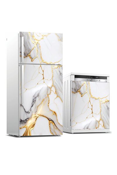 RENKLİ HOBBY Buzdolabı Ve Bulaşık Makinası Kapağı Kaplama Sticker - Kapak Fol...