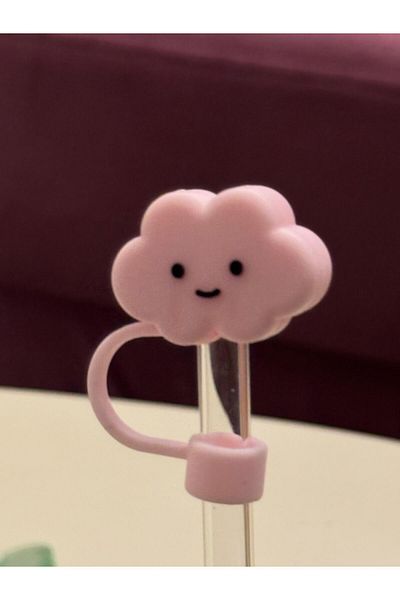 ÇAKRA Smiling Cloud Model Silicone Dust-Proof Leak-Proof Straw Cover 1 Piece Compatible with Stanley Thermos