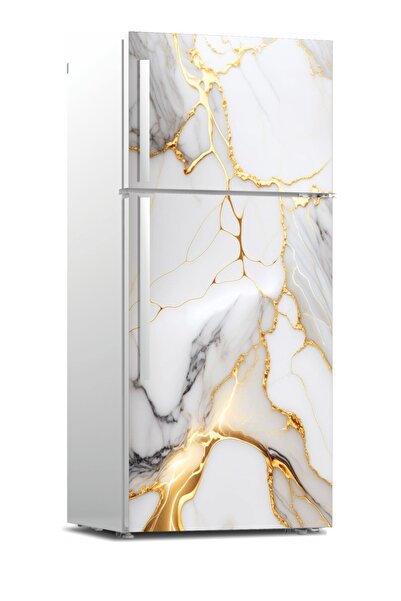 RENKLİ HOBBY Buzdolabı Kapağı Kaplama Sticker - Kapak Folyo Desen Kaplama