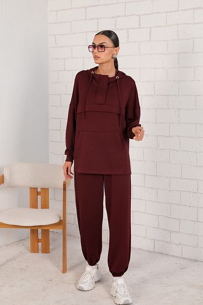 Melike Tatar Claret Red Modal Set 68-6072