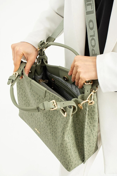 JP POLO Women's Original Just Polo 3-Compartment Adjustable Strap Shoulder Bag & Wallet Combination Size 31*30 cm