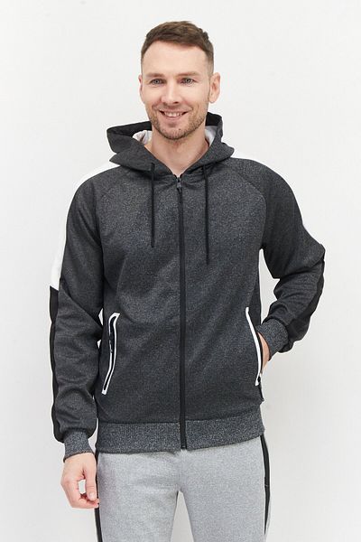 Cultura Men Sportswear Fit Heather Training Hoodie, Charcoal
