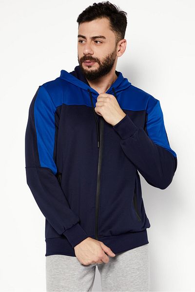 Cultura New York Men Sportswear Fit Long Sleeve Outdoor Sweatshirt, Navy Blue Combo