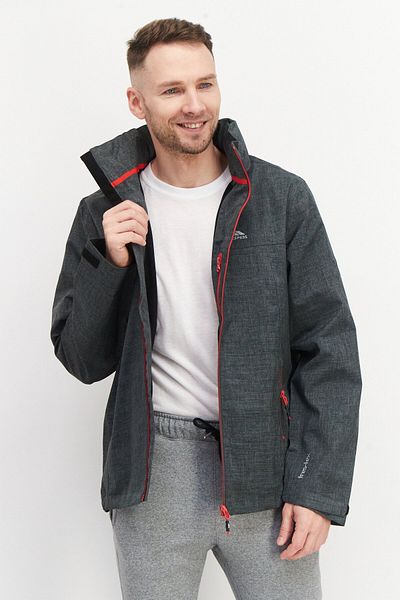 Trespass Men Brand Logo Windbreaker Jacket, Grey