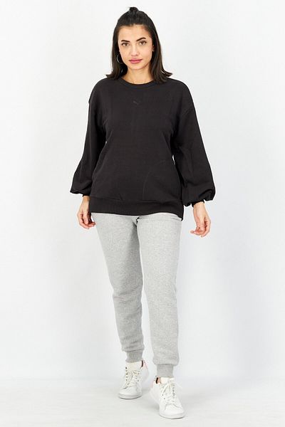 Puma Women Sportswear Fit Embroidered Logo Outdoor Sweatshirts, Black