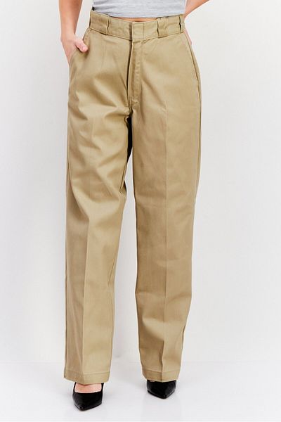 Dickies Women Regular Fit Solid Pant, Khaki