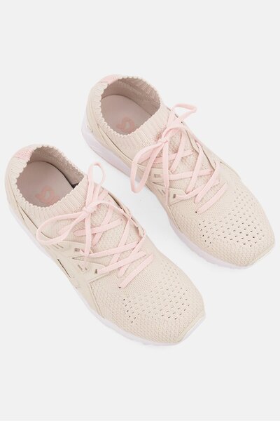 Asics Women Lace Up Closed Toe Sport Shoes, Beige