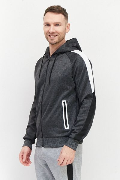 Cultura Men Sportswear Fit Heather Training Hoodie, Charcoal