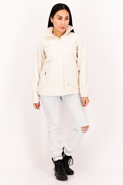 Trespass Women Hooded Plain Windbreaker Jacket, Off White