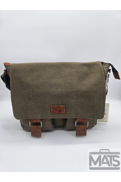 Harvey Miller Polo Club Harvey Miller Unisex Kanvas Askılı Haki Kolej Çanta