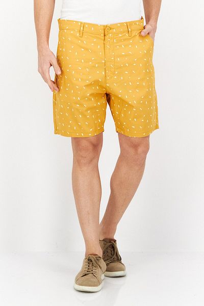 Levi's Men Allover Print Basic Short, Mustard