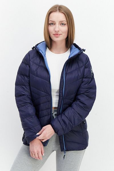 Trespass Women Brand Logo Quilted Jacket, Navy Blue